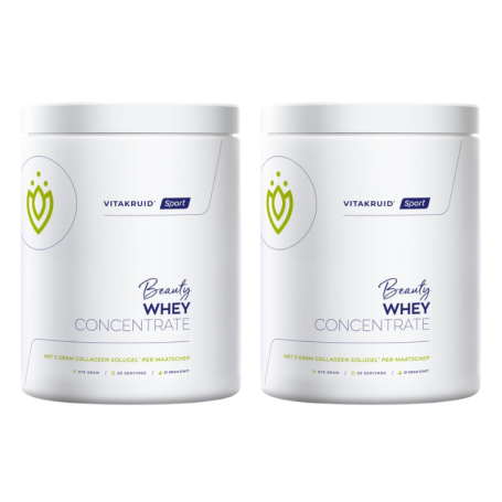 2x Vitakruid Beauty Whey protein + Collageen Solugel (675 gram) van Vitakruid