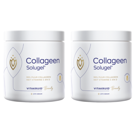 2x Vitakruid Collageen Solugel Poeder Tropical (250 gram) van Vitakruid