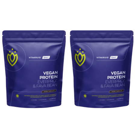 2x Vitakruid Vegan Protein Dark Vanilla (921 gram) van Vitakruid