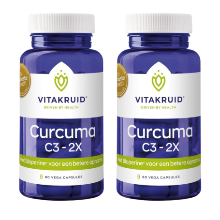 2x Vitakruid Curcuma C3 - 2X (60 capsules) van Vitakruid