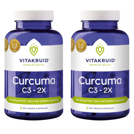 2x Vitakruid Curcuma C3 - 2X (120 capsules) van Vitakruid