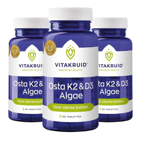 3x Vitakruid Osta K2 & D3 algae (90 tabletten) van Vitakruid