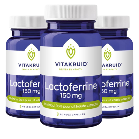 3x Vitakruid Lactoferrine 150mg (60 capsules) van Vitakruid