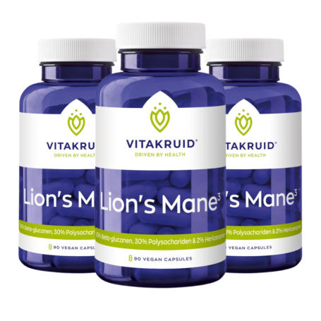 3x Vitakruid Lion’s Mane (90 capsules) van Vitakruid
