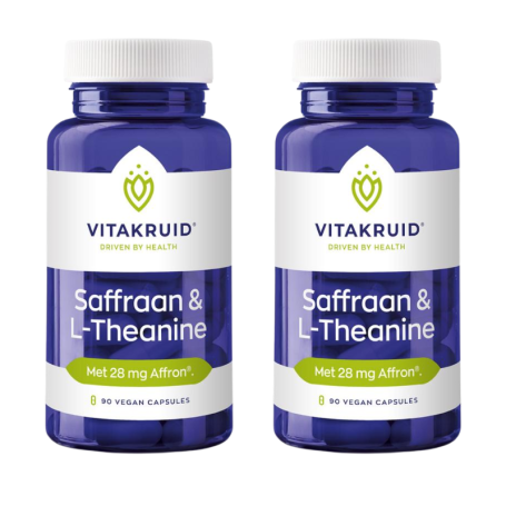 2x Vitakruid Saffraan & L-Theanine (90 capsules) van Vitakruid