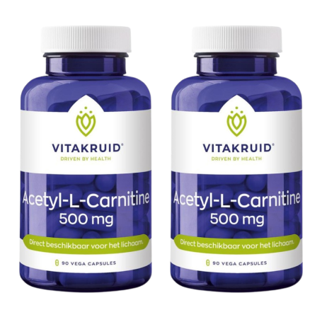 2x Vitakruid Acetyl-L-Carnitine 500mg (90 capsules) van Vitakruid