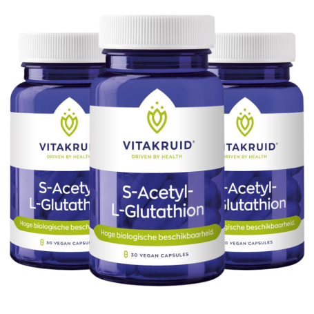 3x Vitakruid S-Acetyl-L-Glutathion (30 capsules) van Vitakruid