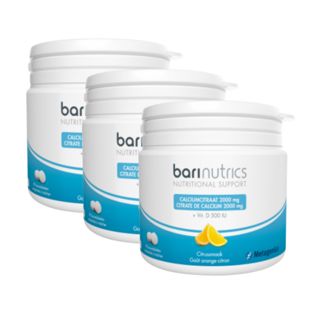 3x Barinutrics Calciumcitraat citrus (90 kauwtabletten) van Barinutrics