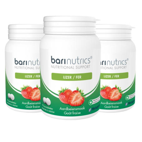 3x Barinutrics IJzer aardbei (90 tabletten) van Barinutrics