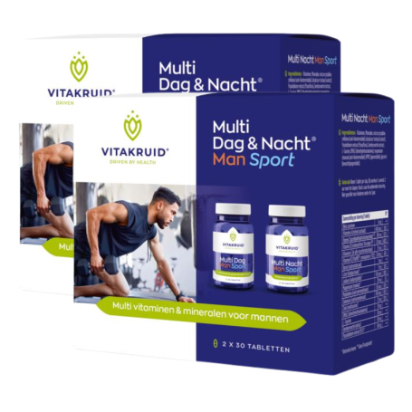 2x Vitakruid Multi dag & nacht man sport 2 x 30 tabletten van Vitakruid