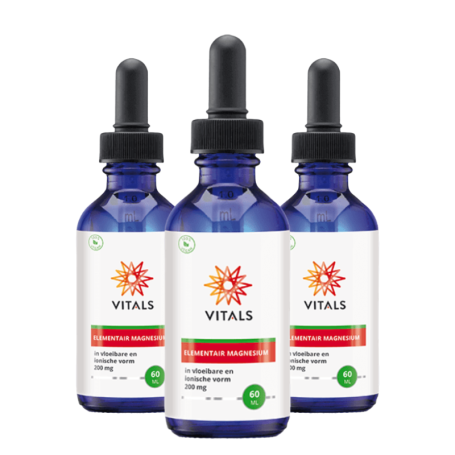 3x Vitals Elementair magnesium (60 ml) van Vitals
