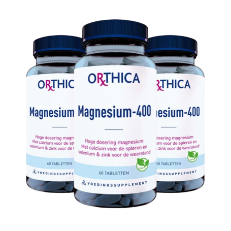 3x Orthica Magnesium 400 (60 tabletten) van Orthica
