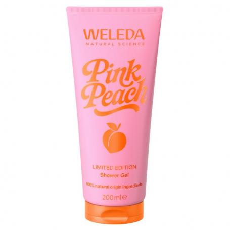 Douchegel pink peach limited edition van Weleda