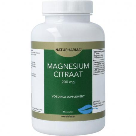 Magnesium citraat 200mg van Natupharma