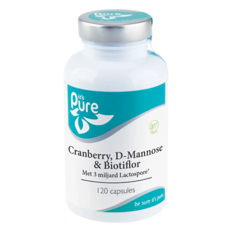 It's Pure Cranberry, D Mannose & Biotiflor (120 capsules) van Its Pure