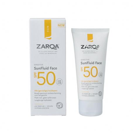 Sunfluid SPF50 sensitive van Zarqa