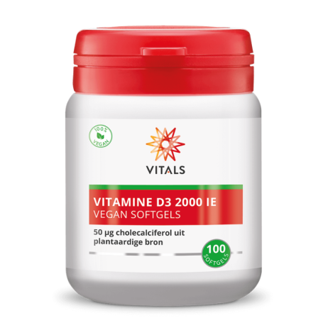 Vitals Vitamine D3 2000 ie (100 softgels) van Vitals
