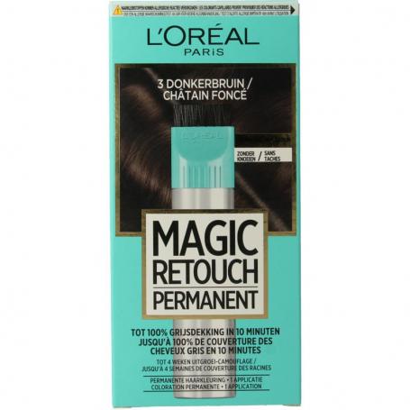 Permanente haarkleuring nr 3 donkerbruin van Magic Retouch