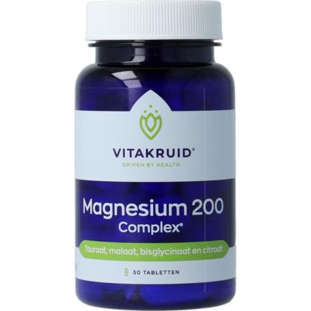 Magnesium 200 Complex Tauraat Malaat Bisglycinaat van Vitakruid