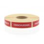 Strooketiket omschudden rood 44 x 11 mm van Blockland