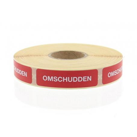 Strooketiket omschudden rood 44 x 11 mm van Blockland