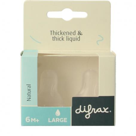 Flesspeen large natural 6+ maanden van Difrax