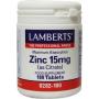 Lamberts Zink citraat 15mg (180 tabletten) van Lamberts