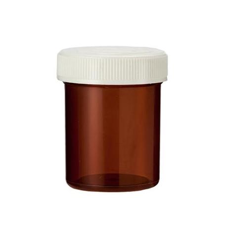 Tabletflacon 25 ml bruin met dop van Spruyt Hillen