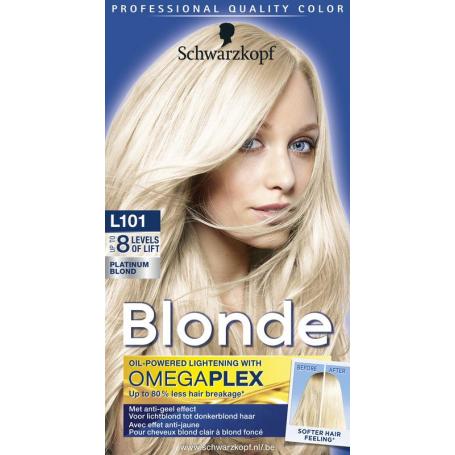 Blonde haarverf platinum blond L101 van Schwarzkopf