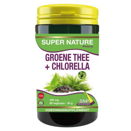 Groene thee chlorella 400 mg puur van SNP
