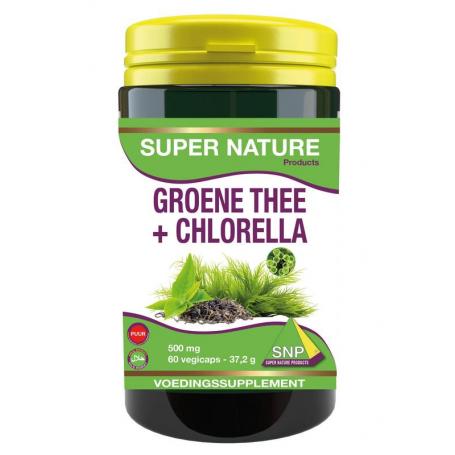 Groene thee chlorella 500mg puur van SNP