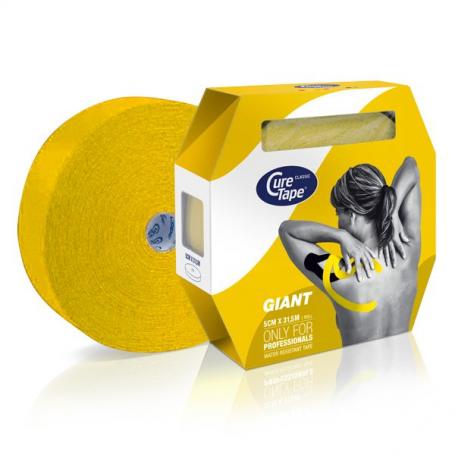 Kinesiotape giant geel 5cm x 31.5m van Cure Tape