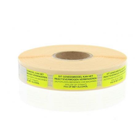 Sticker geneesmiddel reactie van Spruyt Hillen