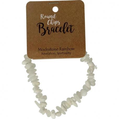 Splitarmband maansteen regenboog van Steengoed