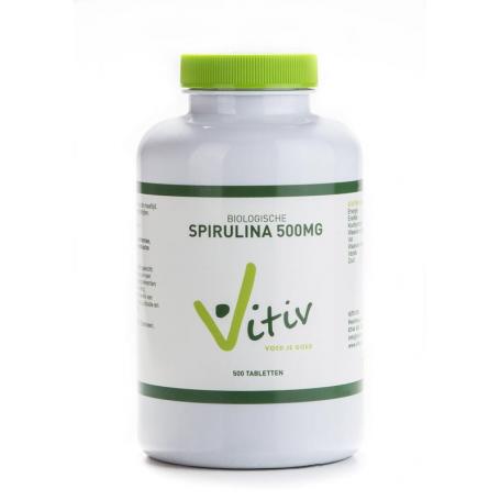 Spirulina 500 mg bio, 500tb van Vitiv
