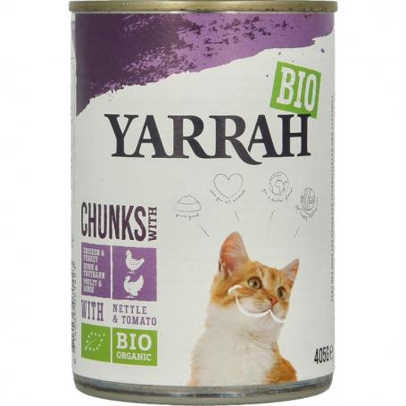 Kat kip kalkoen in saus bio van Yarrah