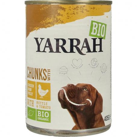Hond brokjes kip in saus bio van Yarrah