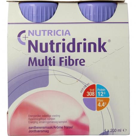 Multi fibre aardbei 200ml van Nutridrink
