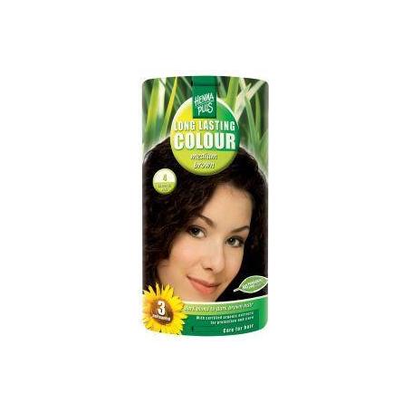 Long lasting colour 4 medium brown van Henna Plus
