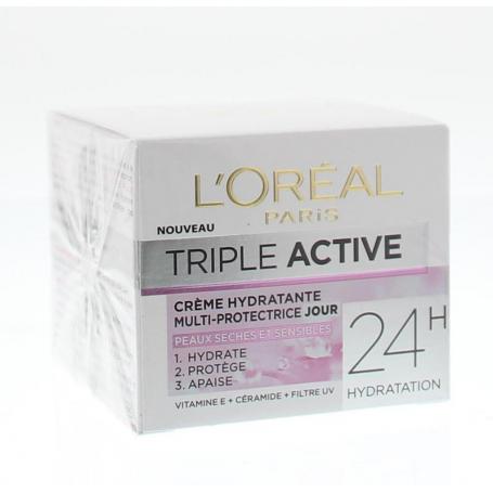 Dermo expertise triple active droog/gev dagcreme van L'Oreal Paris