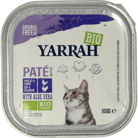 Kattenvoer pate met kip kalkoen en aloe vera bio van Yarrah