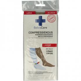 Compressiekous beige L 26 - 29 cm