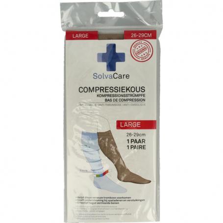 Compressiekous beige L 26 - 29 cm van Solvacare