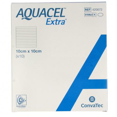 Extra verband hydrofiber + versterking10 x 10cm van Aquacel