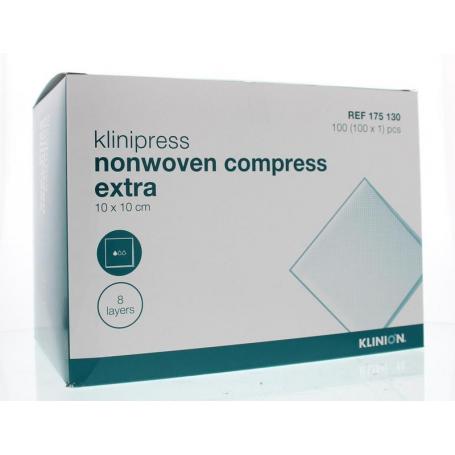 Non-woven compres 10 x 10 cm extra van Klinipress