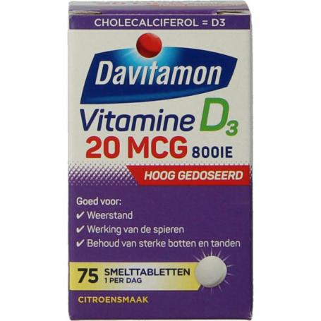 Vitamine D3 forte smelttablet van Davitamon