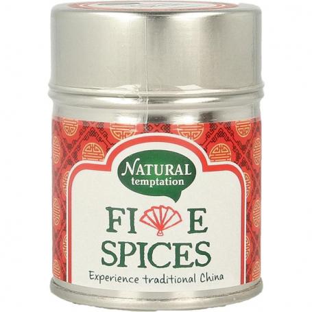 Five spices blikje natural spices bio van Nat Temptation