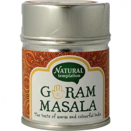 Garam masala blikje natural spices bio van Nat Temptation