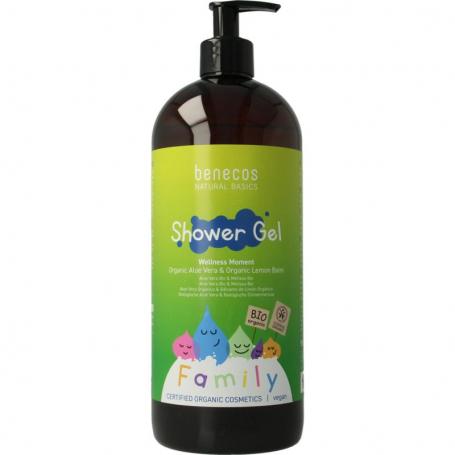 Natural showergel family size wellness moment van Benecos