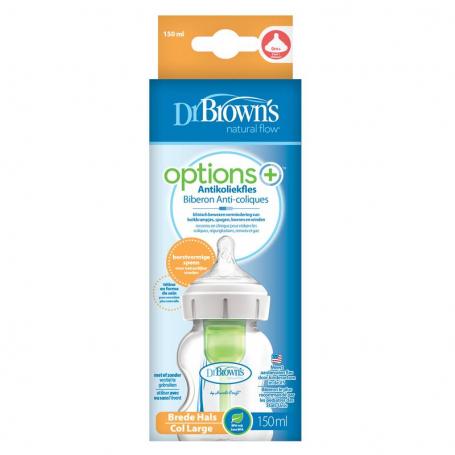 Options+ brede halsfles 150ml van Dr Brown's
